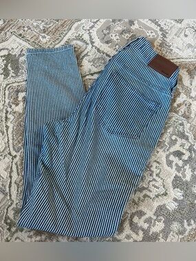 New Madewell Seersucker Skinny Jeans